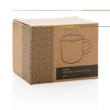 Logo trade promotional giveaway photo of: Vintage ceramic mug 280ml