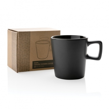 Logo trade promotional products image of: Ceramic modern coffee mug 300ml
