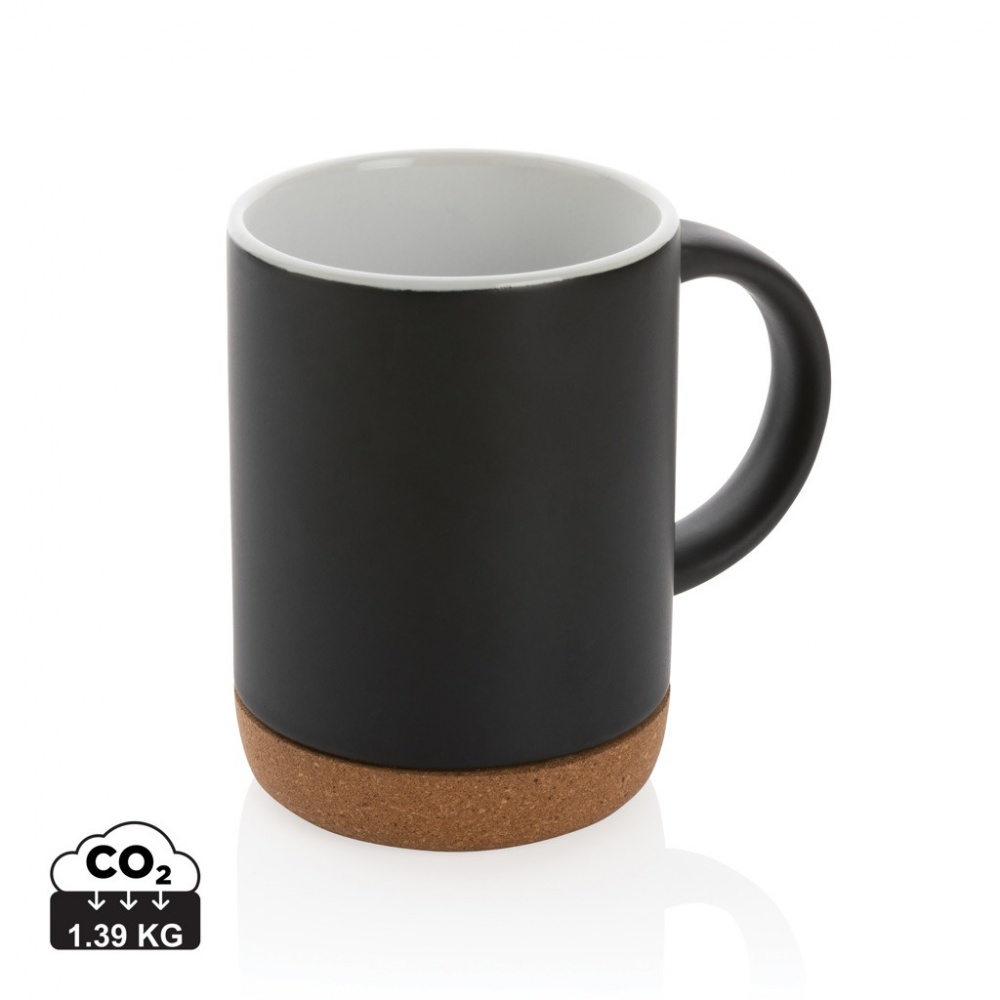 Logo trade promotional merchandise image of: Ceramic mug with cork base 280ml