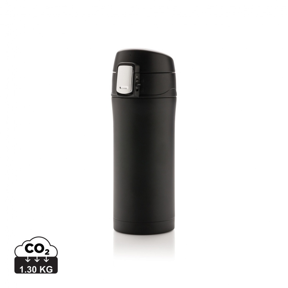 Logotrade corporate gift image of: RCS Recycled stainless steel easy lock vacuum mug