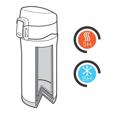 Logo trade promotional giveaways image of: RCS Recycled stainless steel easy lock vacuum mug
