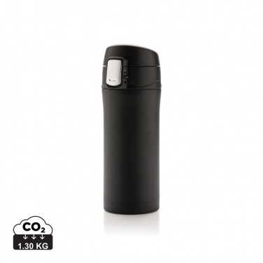 Logo trade promotional gifts image of: RCS Recycled stainless steel easy lock vacuum mug