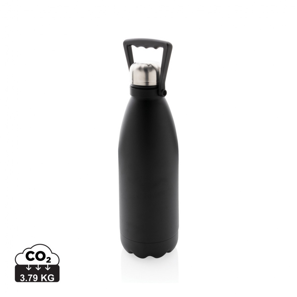 Logo trade promotional merchandise picture of: RCS Recycled stainless steel large vacuum bottle 1.5L