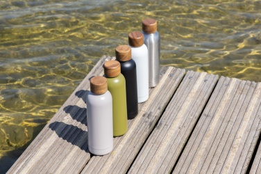 Logotrade promotional items photo of: Wood RCS certified recycled stainless steel vacuum bottle