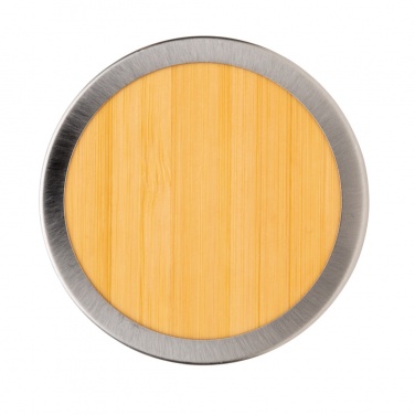 Logo trade promotional merchandise photo of: Leak proof bamboo vacuum bottle