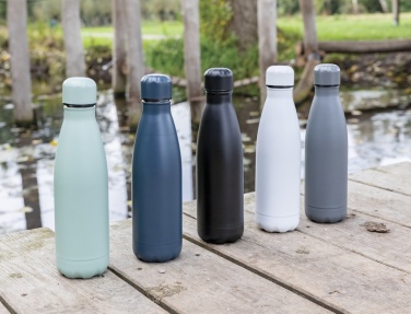 Logo trade corporate gift photo of: Solid colour vacuum stainless steel bottle 500 ml