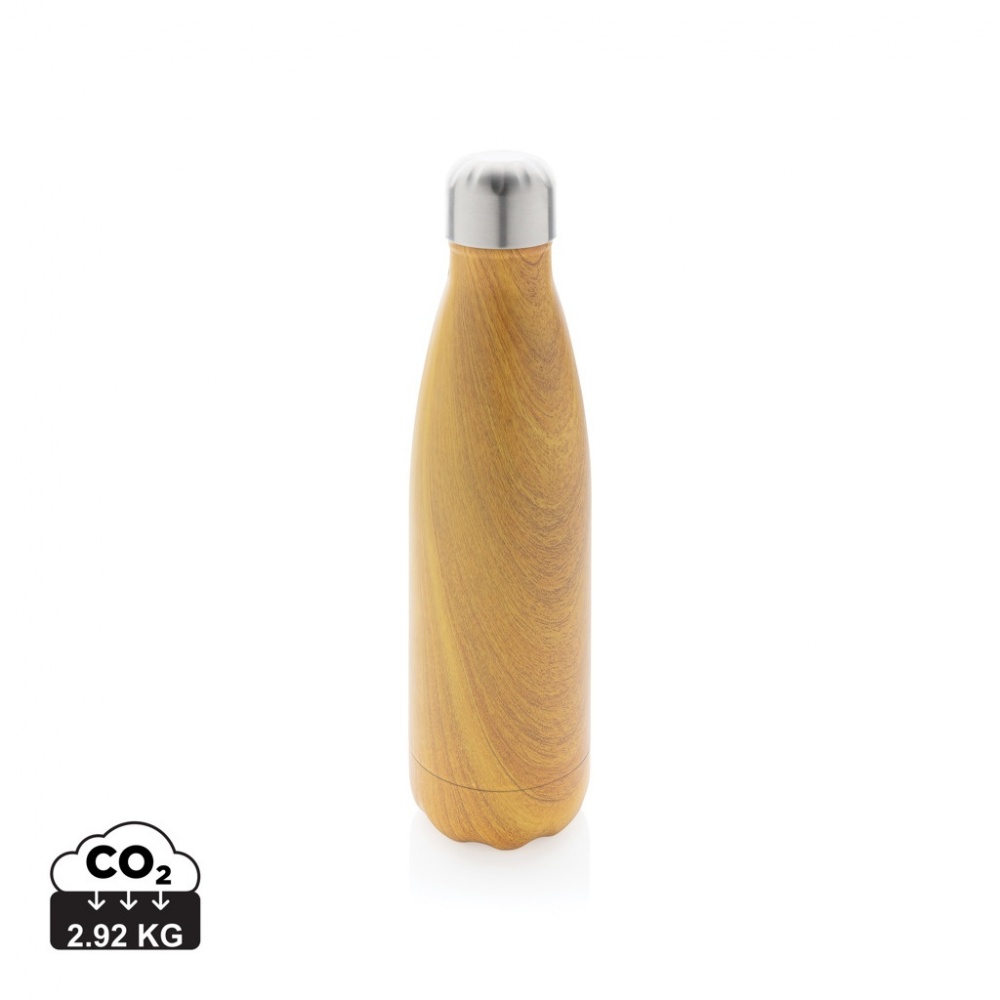 Logotrade promotional giveaways photo of: Vacuum insulated stainless steel bottle with wood print