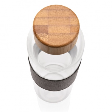 Logotrade promotional item image of: Impact borosilicate glass bottle with bamboo lid