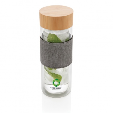 Logo trade promotional item photo of: Impact double wall borosilicate glass bottle