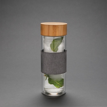 Logo trade promotional merchandise picture of: Impact double wall borosilicate glass bottle