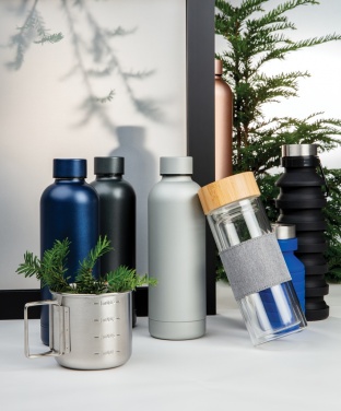 Logo trade promotional giveaways image of: Impact double wall borosilicate glass bottle