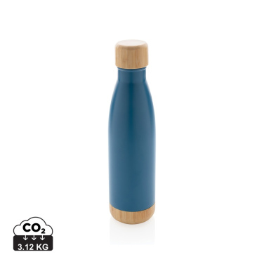Logotrade promotional item image of: Vacuum stainless steel bottle with bamboo lid and bottom