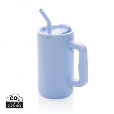 Logo trade promotional merchandise picture of: Cube RCS certified recycled steel mug 800ml