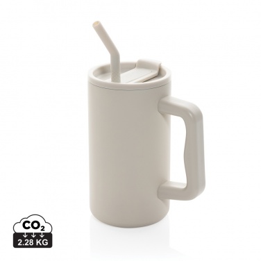 Logo trade promotional gifts picture of: Cube RCS certified recycled steel mug 800ml