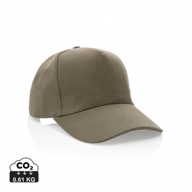 Logotrade corporate gift image of: Impact 5panel 280gr Recycled cotton cap with AWARE™ tracer