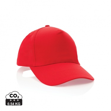 Logo trade promotional merchandise picture of: Impact 5 panel 190gr Recycled cotton cap with AWARE™ tracer