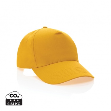 Logotrade business gift image of: Impact 5 panel 190gr Recycled cotton cap with AWARE™ tracer