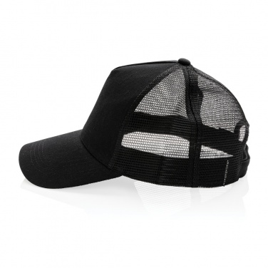 Logotrade advertising products photo of: Impact AWARE™ Brushed rcotton 5 panel trucker cap 190gr