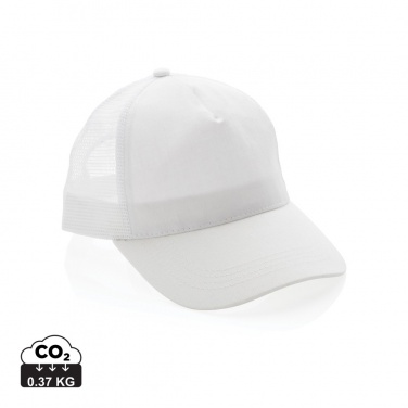 Logotrade promotional item picture of: Impact AWARE™ Brushed rcotton 5 panel trucker cap 190gr