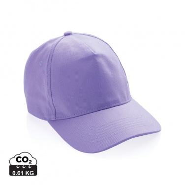 Logo trade promotional items image of: Impact 5panel 280gr Recycled cotton cap with AWARE™ tracer