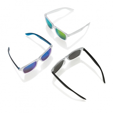 Logo trade promotional gifts picture of: Gleam RCS recycled PC mirror lens sunglasses