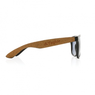 Logo trade promotional gifts picture of: GRS recycled PC plastic sunglasses with cork