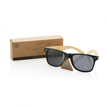 Logotrade promotional gift image of: Bamboo and RCS recycled plastic sunglasses