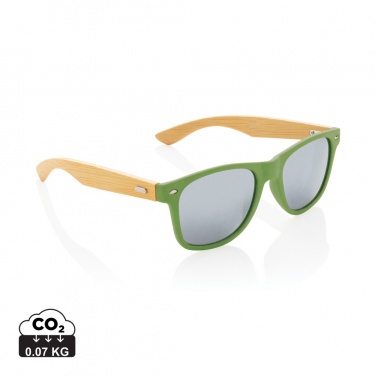 Logotrade promotional merchandise picture of: Bamboo and RCS recycled plastic sunglasses