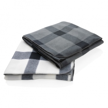 Logo trade promotional gifts image of: Soft plaid fleece blanket