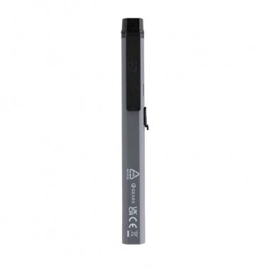 Logo trade promotional merchandise picture of: Gear X RCS recycled plastic USB rechargeable pen light
