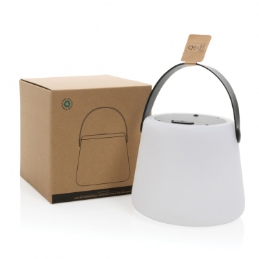 Logo trade business gift photo of: SolarGlow RCS recycled ABS USB-rechargeable outdoor light