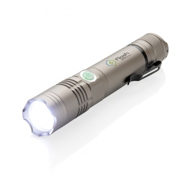 Logo trade promotional giveaways image of: Rechargeable 3W flashlight