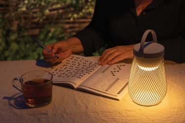 Logotrade corporate gift picture of: Aurora RCS recycled plastic USB re-chargeable table lamp