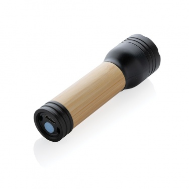 Logo trade business gift photo of: Lucid 1W RCS certified recycled plastic & bamboo torch