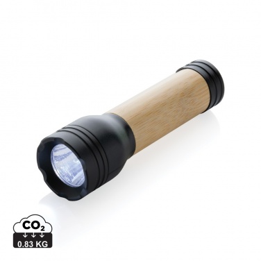 Logo trade promotional gifts image of: Lucid 1W RCS certified recycled plastic & bamboo torch