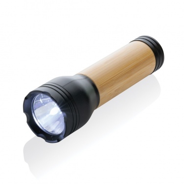 Logo trade promotional giveaways picture of: Lucid 3W RCS certified recycled plastic & bamboo torch
