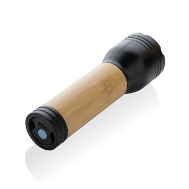 Logotrade business gifts photo of: Lucid 3W RCS certified recycled plastic & bamboo torch