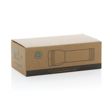Logotrade promotional gift image of: Lucid 3W RCS certified recycled plastic & bamboo torch