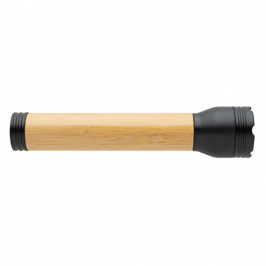 Logo trade promotional giveaway photo of: Lucid 5W RCS certified recycled plastic & bamboo torch
