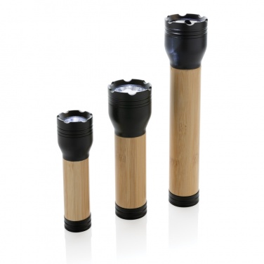 Logotrade promotional giveaway picture of: Lucid 5W RCS certified recycled plastic & bamboo torch