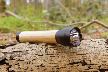 Logotrade promotional product image of: Lucid 5W RCS certified recycled plastic & bamboo torch
