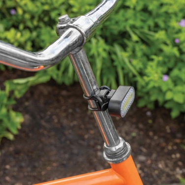 Logo trade corporate gifts image of: Lumino RCS recycled plastic USB re-chargeable bike light set