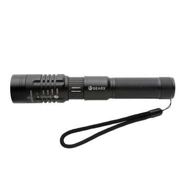 Logo trade advertising product photo of: Gear X USB re-chargeable torch
