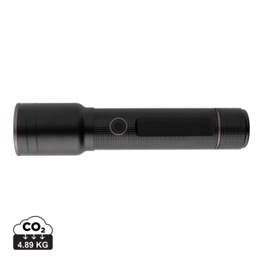 Logotrade corporate gift image of: RCS recycled aluminum USB-rechargeable heavy duty torch