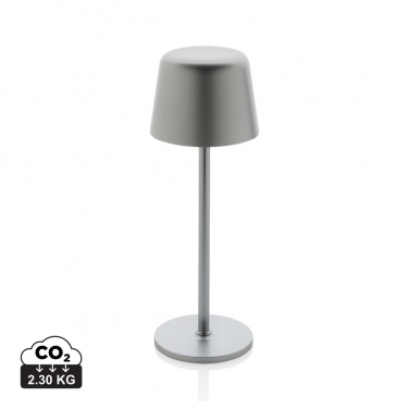 Logo trade corporate gifts image of: Zenic RCS recycled plastic USB re-chargable table lamp