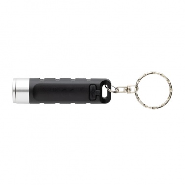 Logo trade advertising products image of: Globix RCS recycled plastic USB re-chargeable keychain torch