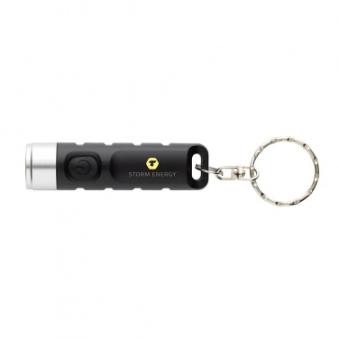 Logotrade corporate gift picture of: Globix RCS recycled plastic USB re-chargeable keychain torch