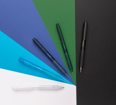 Logo trade corporate gifts image of: X9 frosted pen with silicone grip