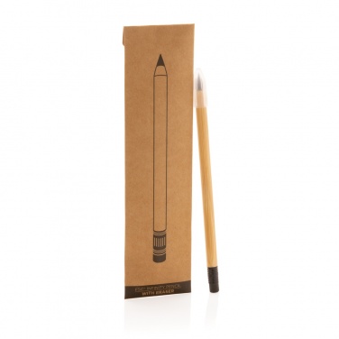 Logo trade advertising products image of: Bamboo infinity pencil with eraser