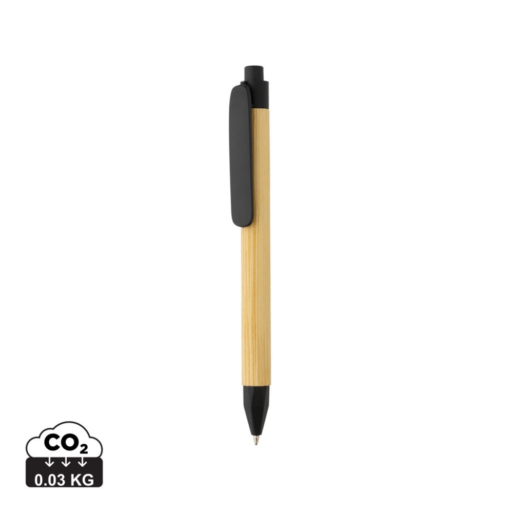 Logo trade promotional item photo of: Write responsible recycled paper barrel pen